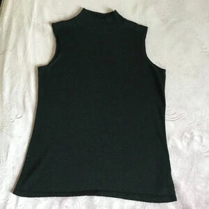 NYGAD Sleeveless Mock Neck KnitTurtleneck Sweater Vest Light SZ L